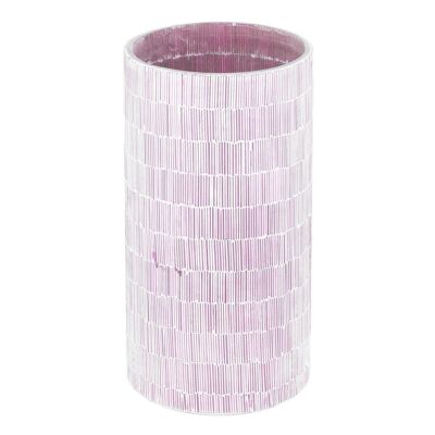 PINK GLASS CANDLE HOLDER AUTUMN DECORATION CL105682