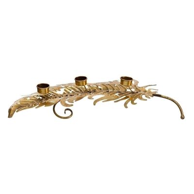 METAL GOLD LEAF CANDLE HOLDER AUTUMN DECORATION CL605318