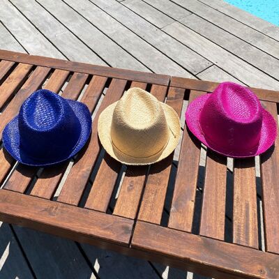 Borsalino plain hats assorted handicrafts from Madagascar