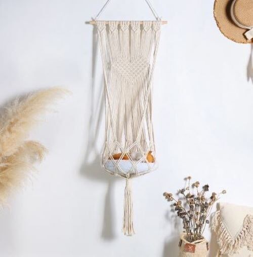 LIT suspendu en macramé pour chat fait main