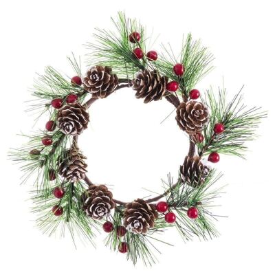 WREATH CANDLES HOLLY WITH PINEAPPLE AUTUMN CL117812
