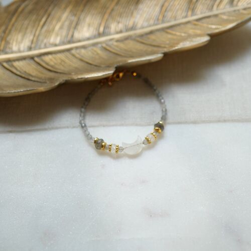 Bracelet pierre de lune et labradorite - Chandini