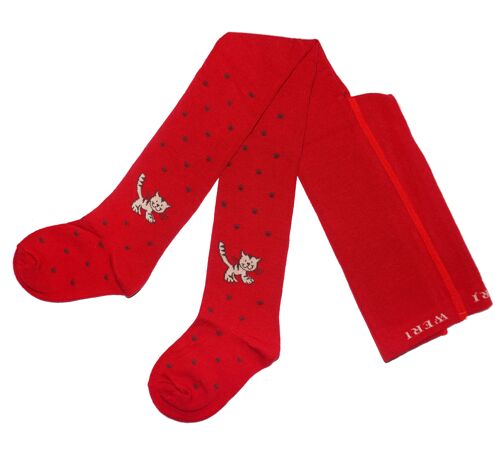 Tights for  children >>Funny Cats << Rubin red