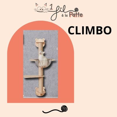 CLIMBO - el rascador de pared de madera para gatos de diseño