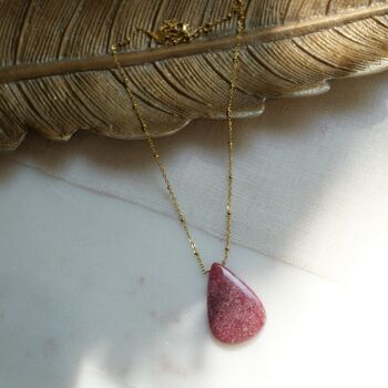 Collier Hiya rhodonite 5