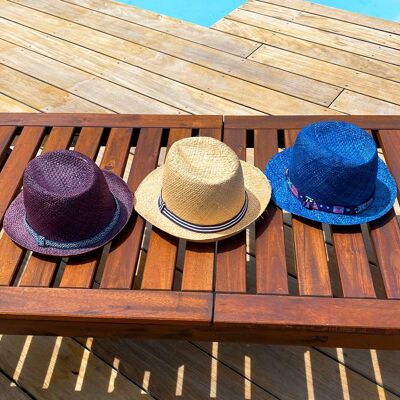 3 sombreros Aminao surtidos artesanos de Madagascar