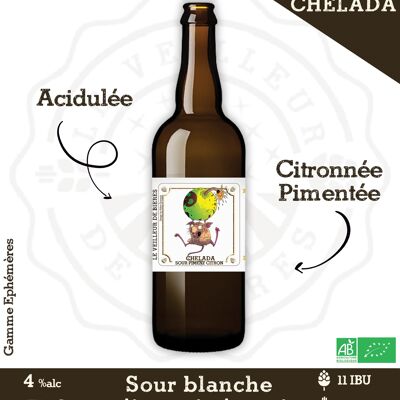 Le Veilleur di birre biologiche - Chelada - Blanche Sour Chilli Lemon 4% 75cl