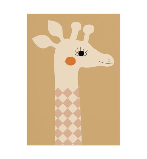 Shiny Giraffe Animal Kids Poster, Eco Paper & Packaging