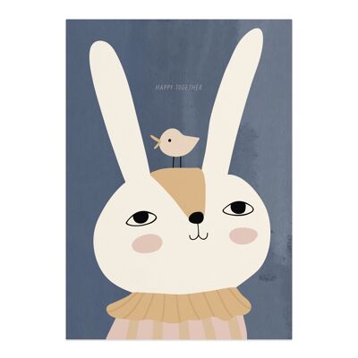 Happy Together Animal Poster per bambini, carta ecologica e confezione
