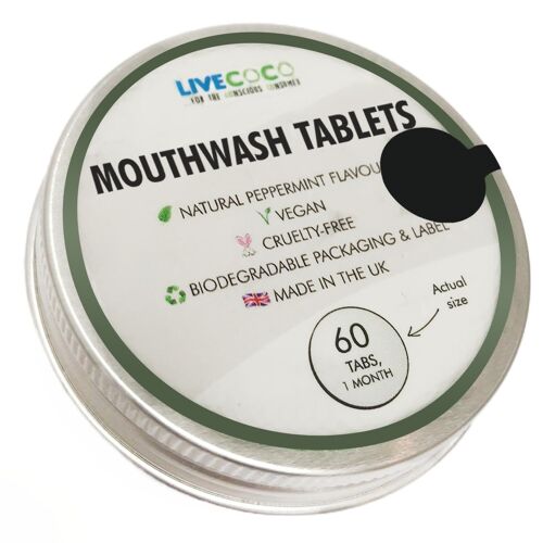 Zero Waste Mouthwash Tablets (Fluoride-free)
