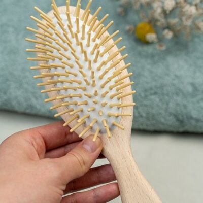 Spazzola per capelli in legno - Set da 3 o 6