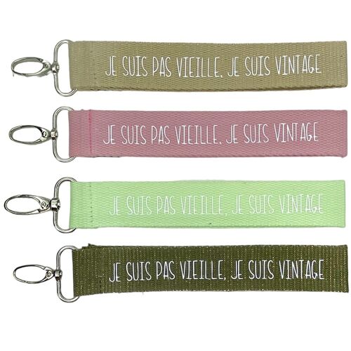 Porte clés, Je suis pas vieille, je suis vintage