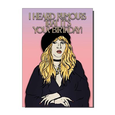 Tarjeta de cumpleaños inspirada en Rumors Fleetwood Mac Stevie Nicks