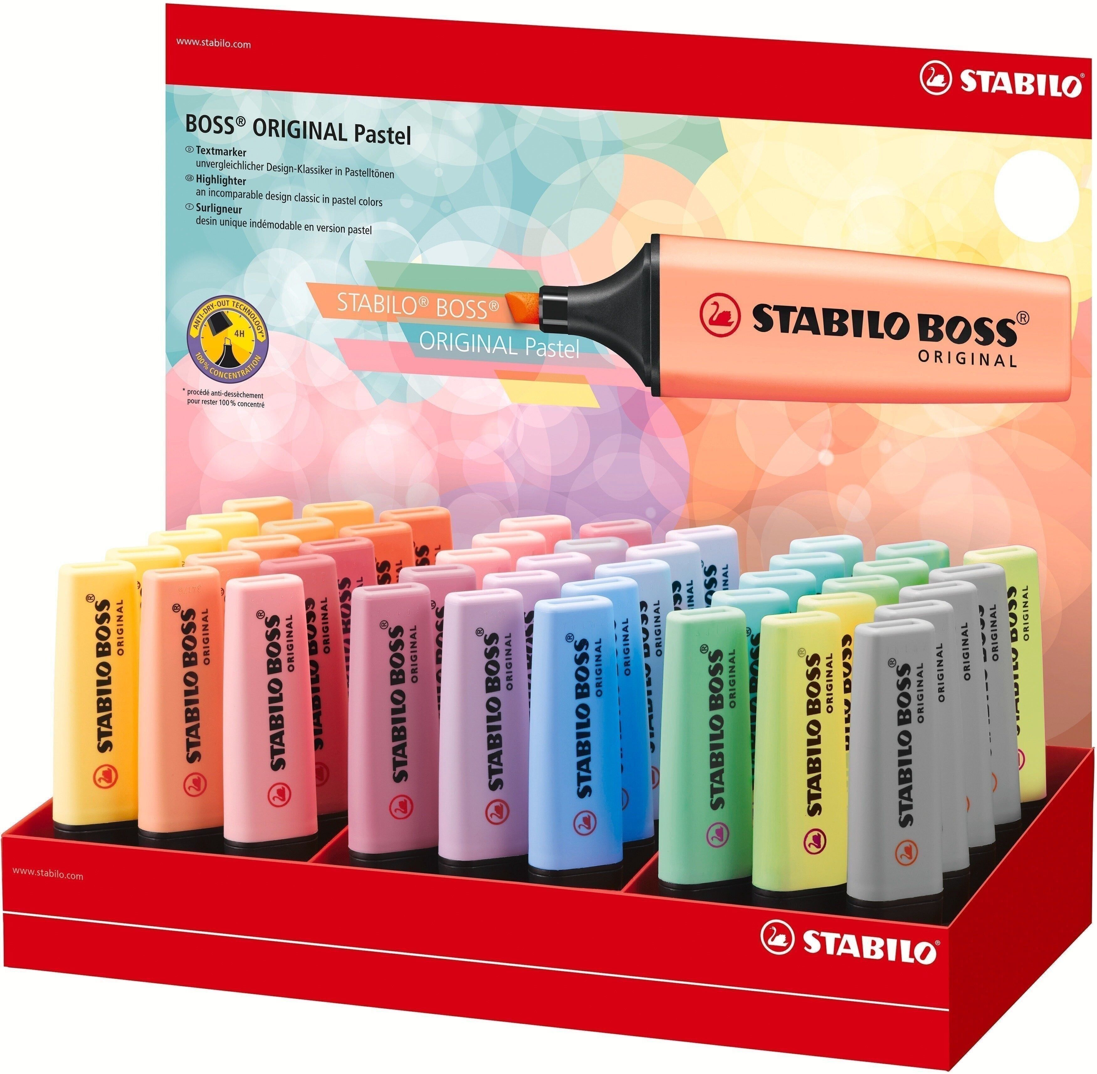 Textmarker – Display x 45 STABILO BOSS ORIGINAL Pastell