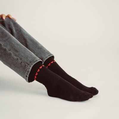 Chain of Love Socks Black
