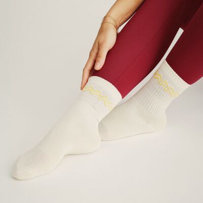 Yellow Zig Zag Socks