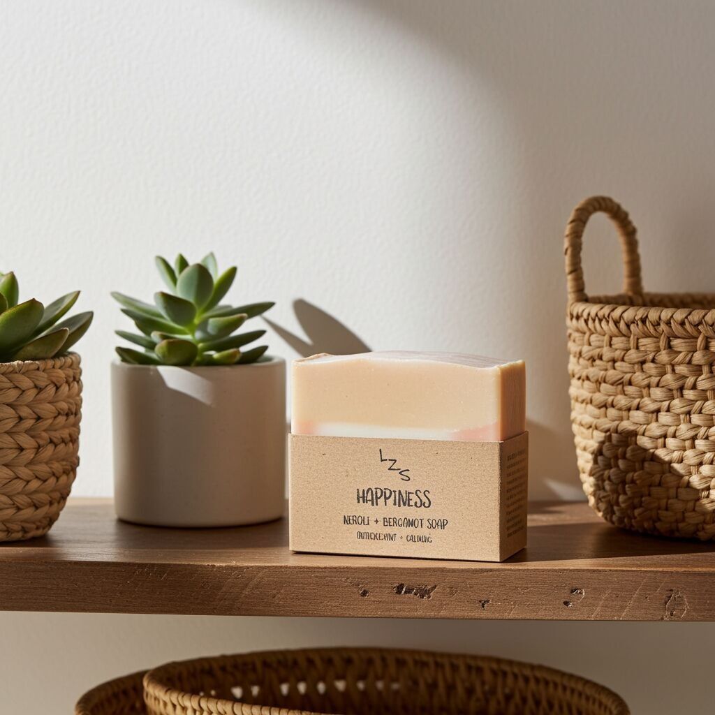 Jabón de neroli y bergamota: jabón procesado en frío con manteca de karité y mango
