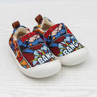 POLOLO Kinderschuhe | Baumwoll (Bio) Sneaker | Chico Seaqual Comic (Vegan)