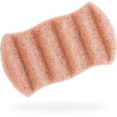 Konjac 6 Wave corpo spugna con argilla rosa francese