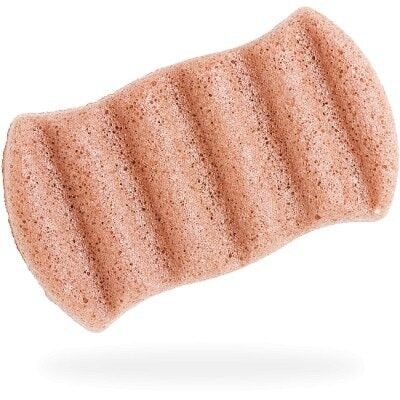 Konjac 6 Wave Body Sponge With French Pink Clay