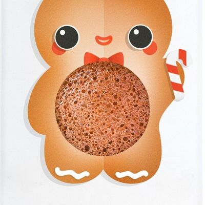 Konjac Mini Pore Refiner Gingerbread Man con camomilla