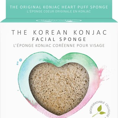 Esponja de corazón de Konjac con té verde