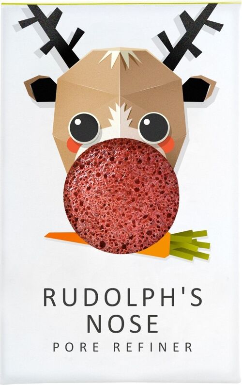 Konjac Mini Pore Refiner Rudolph With Red French Clay