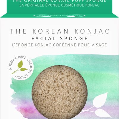Esponja de soplo facial Konjac Premium con té verde