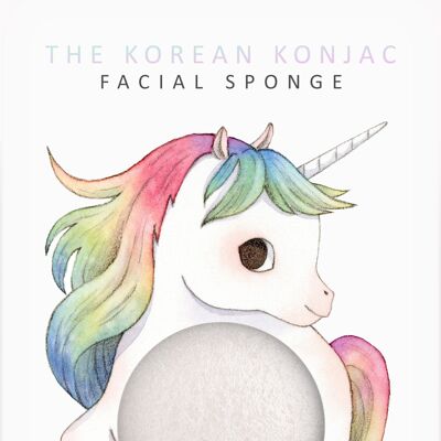 Mythical Prancing Unicorn Konjac Face Sponge & Hook 100% puro