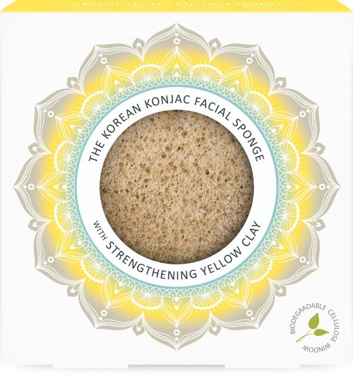 The Mandala Yellow Clay Face Sponge