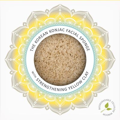 The Mandala Yellow Clay Face Sponge