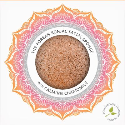 The Mandala Chamomile & Pink Clay Face Sponge