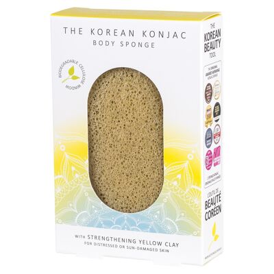 The Mandala Yellow Clay Body Sponge