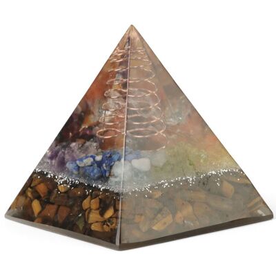 Decorazione a piramide a spirale di ghiaia di cristallo in resina