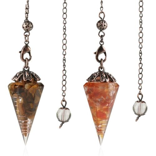 Natural Crystal Cone Shape Yoga Pendant Pendulum