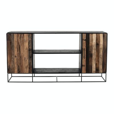 Rustika Credenza 2 Ante Scaffale Aperta