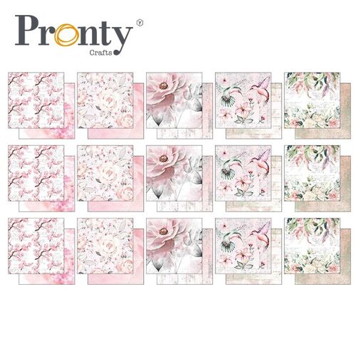 Pronty Crafts Papierset Romantic 21 x 21 cm (15 pcs)