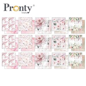 Pronty Crafts Papierset Romantique 21 x 21 cm (15 pièces)