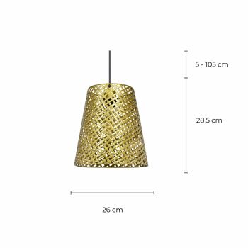 Suspension en métal doré Tanis Moyen Modèle 6