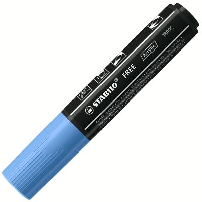 STABILO FREE acrylic T800C broad tip marker - cobalt blue