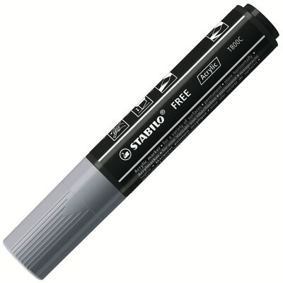 STABILO FREE acrylic broad tip marker T800C - dark gray