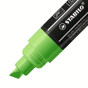 Marqueur pointe large STABILO FREE acrylic T800C - vert clair 2