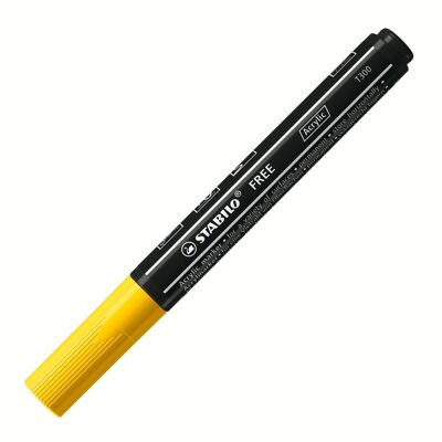 STABILO FREE Acryl-Marker T300 mit mittlerer Spitze – gelb