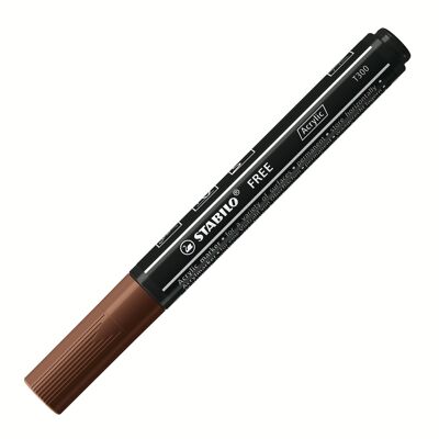 STABILO FREE acrílico T300 marcador de punta media - marrón
