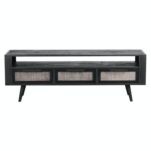 Nordic Mindi Rattan TV Dresser 3 Drawers