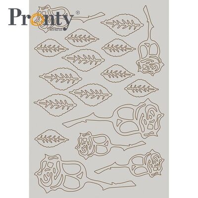 Pronty Crafts Roses en carton gris A5
