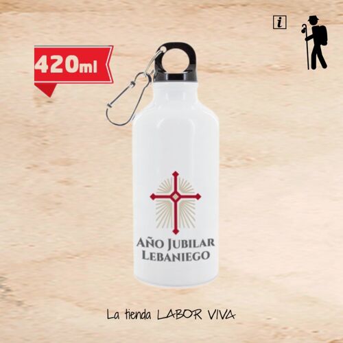 Botella de Agua Aluminio Camino de Lebaniego, capacidad. 420 ml.
