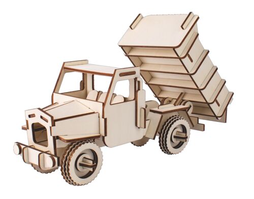 Construction kit dump truck wood