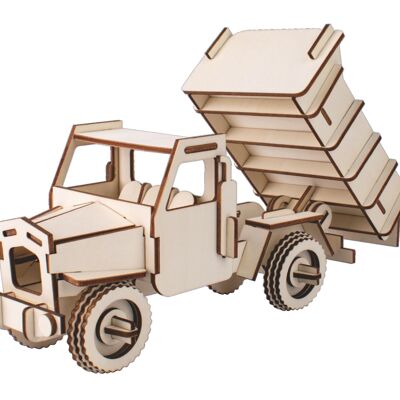 Kit de construcción camión volquete de madera