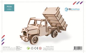 Kit de construction camion benne en bois 2